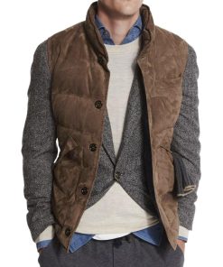 Men's Retro Casual Padded Stand Collar Vest 65041663TO